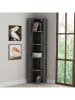 Scandinavia Concept Boekenkast "Nati Corner" antraciet - (B)31,8 x (H)160,8 x (D)31,8 cm
