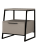 Scandinavia Concept Nachttisch in Beige/ Schwarz - (B)45 x (H)50 x (T)40 cm