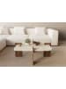 Scandinavia Concept Couchtisch in Beige/ Braun - (B)90 x (H)35 x (T)90 cm