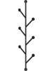 Scandinavia Concept Wandkapstok "Ponpon" zwart - (H)94 cm