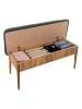 Scandinavia Concept Opbergbank "Vina" groen/naturel - (B)110 x (H)48 x (D)40 cm