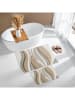 Elizabed 2er-Set: Badvorleger in Beige/ Grau