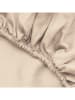 Elizabed Satynowe prześcieradło w kolorze beżowym na gumce
