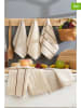 Elizabed 6er-Set: Waschlappen in Creme/ Braun
