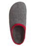 kitz-pichler Hausschuhe "Bio-Fit" in Grau/ Rot