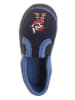 kitz-pichler Viltpantoffel "Bob piraat" donkerblauw/blauw