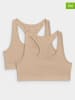 4F 2-delige set: sportbeha's beige - low