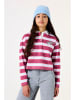 Garcia Poloshirt in Pink/ Weiß