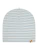 loud + proud Beanie  in Weiß/ Hellblau