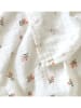 a little lovely company 2er-Set: Musselin-Tücher "Little flowers" in Weiß - (L)60 x (B)60 cm