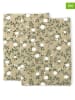 a little lovely company 2-delige set: mousselinedoeken "Blossom" groen - (L)60 x (B)60 cm