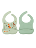 a little lovely company 2er-Set: Lätzchen "Forest Friends" in Grün - (L)27 x (B)22,5 cm