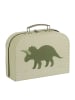 a little lovely company 2-delige set: opbergkoffers "Dinosaurs" lichtroze