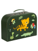 a little lovely company 2-delige set: opbergkoffers "Jungle Tiger" groen