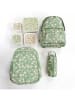 a little lovely company Kinderrucksack "Blossoms" in Grün - (B)25,5 x (H)30 x (T)10 cm
