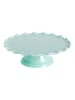 a little lovely company Kuchenplatte "Wave" in Mint - (H)9 x Ø 27,5 cm