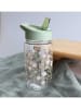 a little lovely company Drinkfles "Blossoms" groen - 450 ml