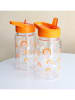 a little lovely company Drinkfles "Rainbows" oranje - 450 ml