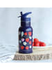 a little lovely company Drinkfles "Strawberries" donkerblauw - 350 ml