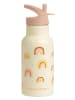 a little lovely company Drinkfles "Rainbows" geel - 350 ml