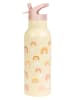 a little lovely company Drinkfles "Rainbows" geel - 500 ml