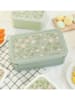 a little lovely company Lunchbox "Blossoms" in Grün - (B)22 x (H)14,5 x (T)7 cm