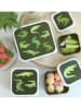 a little lovely company 4er-Set: Lunchboxen "Crocodiles" in Grün