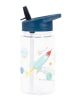 a little lovely company Drinkfles "Space" blauw - 450 ml