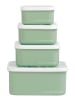 a little lovely company 4-delige set: lunchboxen "Joy" groen