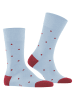 Falke Sokken "Dot" lichtblauw/rood