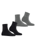 ESPRIT 2er-Set: Socken "Plush SSO" in Schwarz/ Grau