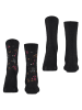 ESPRIT Skarpety (2 pary) "Flower" w kolorze czarnym