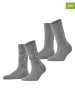 ESPRIT 2-delige set: sokken "Flower" grijs