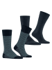 ESPRIT 2-delige set: sokken "Houndstooth" donkerblauw/turquoise