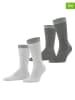 ESPRIT 2-delige set: sokken "Allover Stripe" wit/grijs