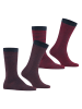 ESPRIT 2er-Set: Socken "Allover Stripe" in Rot/ Lila