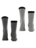 ESPRIT 2-delige set: sokken "Allover Stripe" zwart/wit