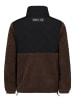 Sublevel Fleecejacke in Dunkelbraun/ Schwarz