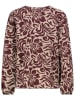 Sublevel Bluse in Beige/ Bordeaux