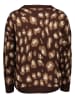 Sublevel Sweter w kolorze ciemnobrązowo-jasnobrązowym