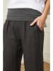 Fleur de Lin Lniane spodnie "Astrid" w kolorze antracytowym