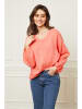 Joséfine Lniana bluzka "Celiane" w kolorze koralowym