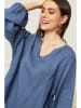 Joséfine Leinen-Bluse "Celiane" in Blau