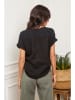 Fleur de Lin Lniana koszulka "Fabioza" w kolorze czarnym
