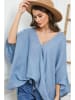 Fleur de Lin Leinen-Bluse  in Hellblau