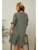 Fleur de Lin Linnen jurk "Gabin" olijfgroen