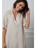 Fleur de Lin Leinen-Kleid "Granel" in Beige