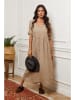 La Compagnie Du Lin Leinen-Kleid in Beige