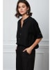 Fleur de Lin Leinen-Bluse "Helly" in Schwarz