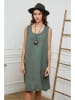 Fleur de Lin Leinen-Kleid "Hemar" in Khaki